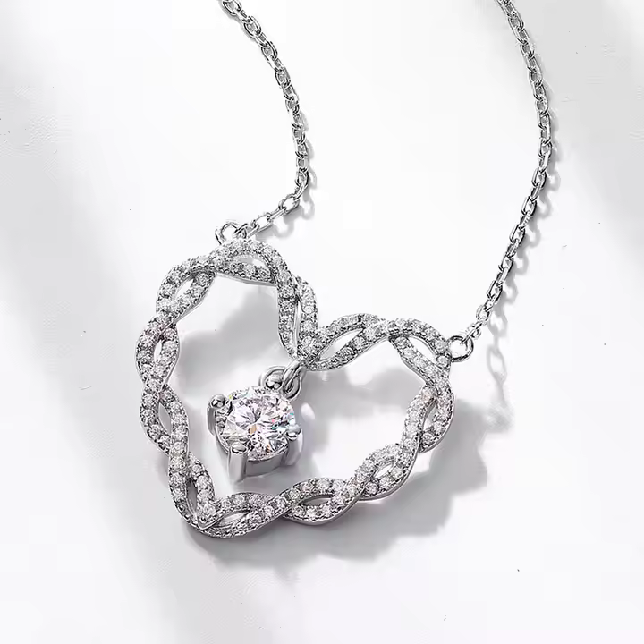 Celestial Weave Heart Necklace