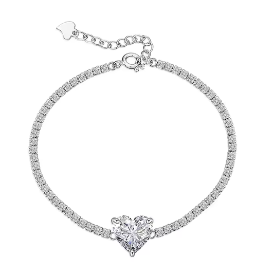 Diamond Heart Stream Bracelet