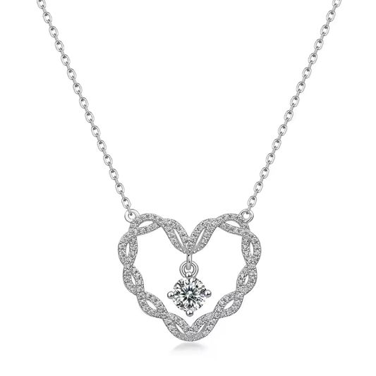 Celestial Weave Heart Necklace